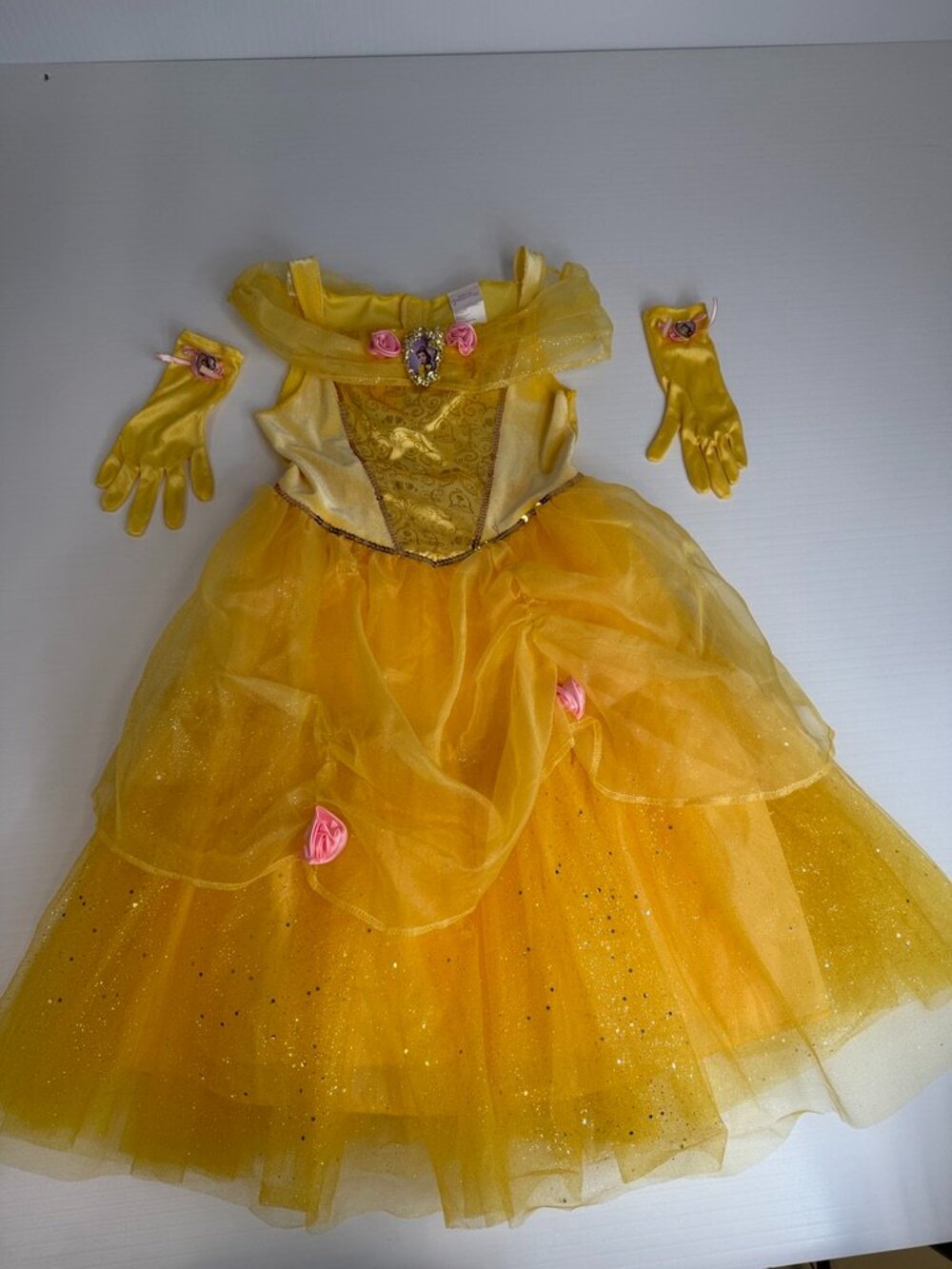 Belle Dress Girl Small Toddler Disney Princess Halloween Costume Play Party Ex
